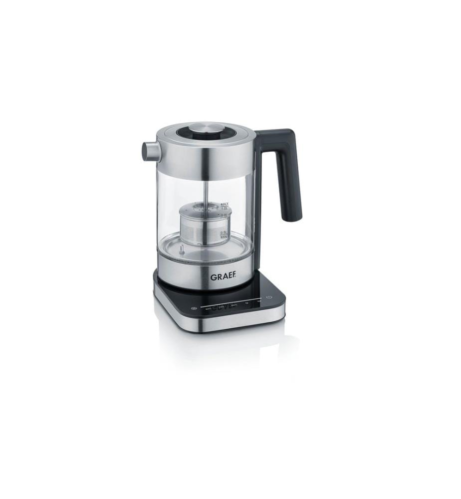GRAEF - Bouilloire WK 350, 1 l, Acier inoxydable/Transparent
