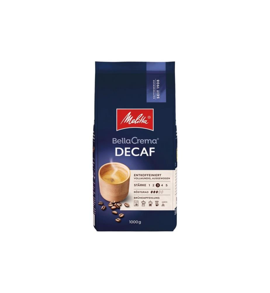 MELITTA - Grains de café BellaCrema Decaffeinato 1000 g