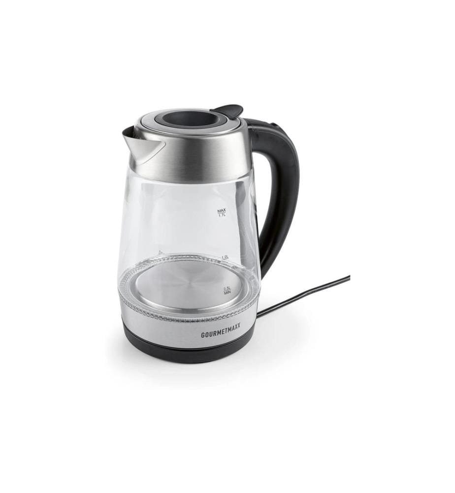 GOURMETMAXX - Bouilloire 2200 W 1.7 l, Transparent
