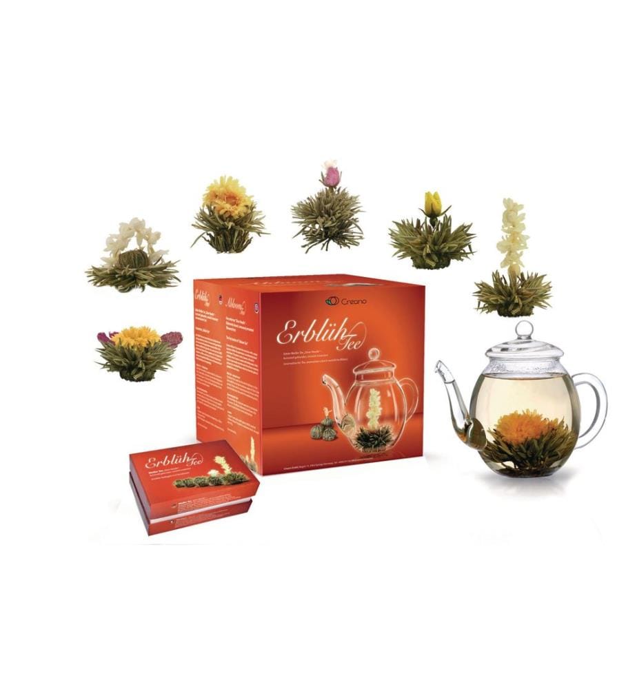 Creano - Set de thé Fleuri 0.5 l, Transparent