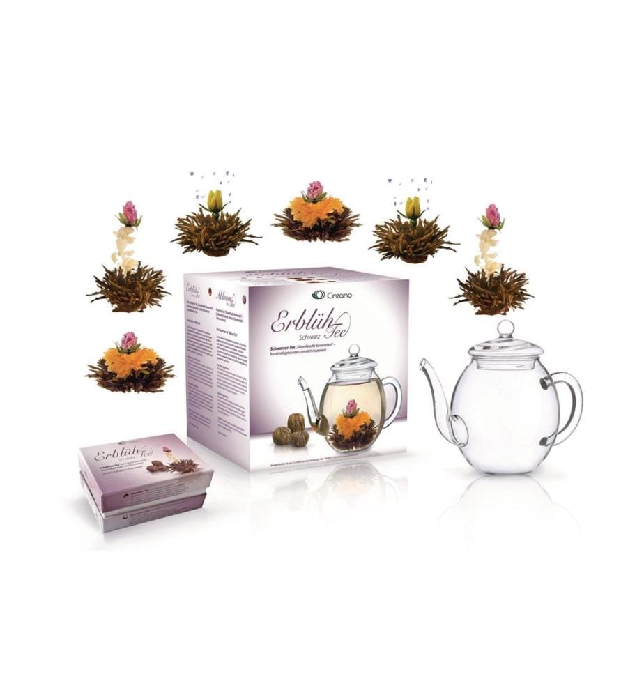Creano - Set de thé Fleuri 0.5 l, Transparent