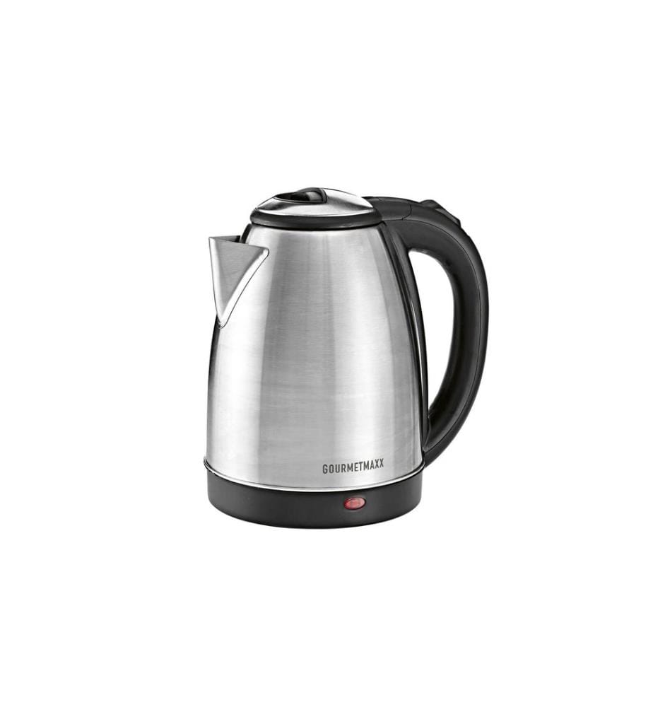 GOURMETmaxx Bouilloire 30388 1.8 l, Noir/Acier inoxydable
