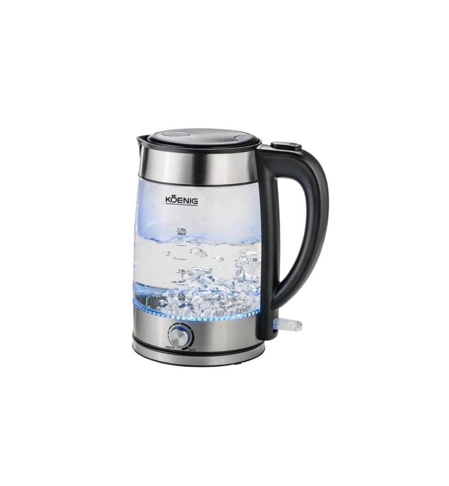 Koenig bouilloire 1.7 l, noir/argent
