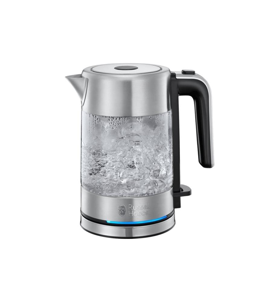Russell Hobbs Bouilloire Compact Home 0,8 l, Transparent/Argent