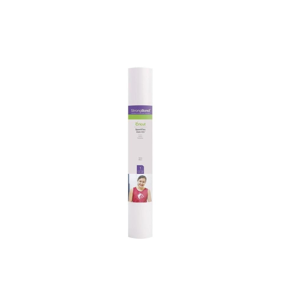 CRICUT - Film thermocollant Sportflex Iron-On 30 x 61 cm, blanc