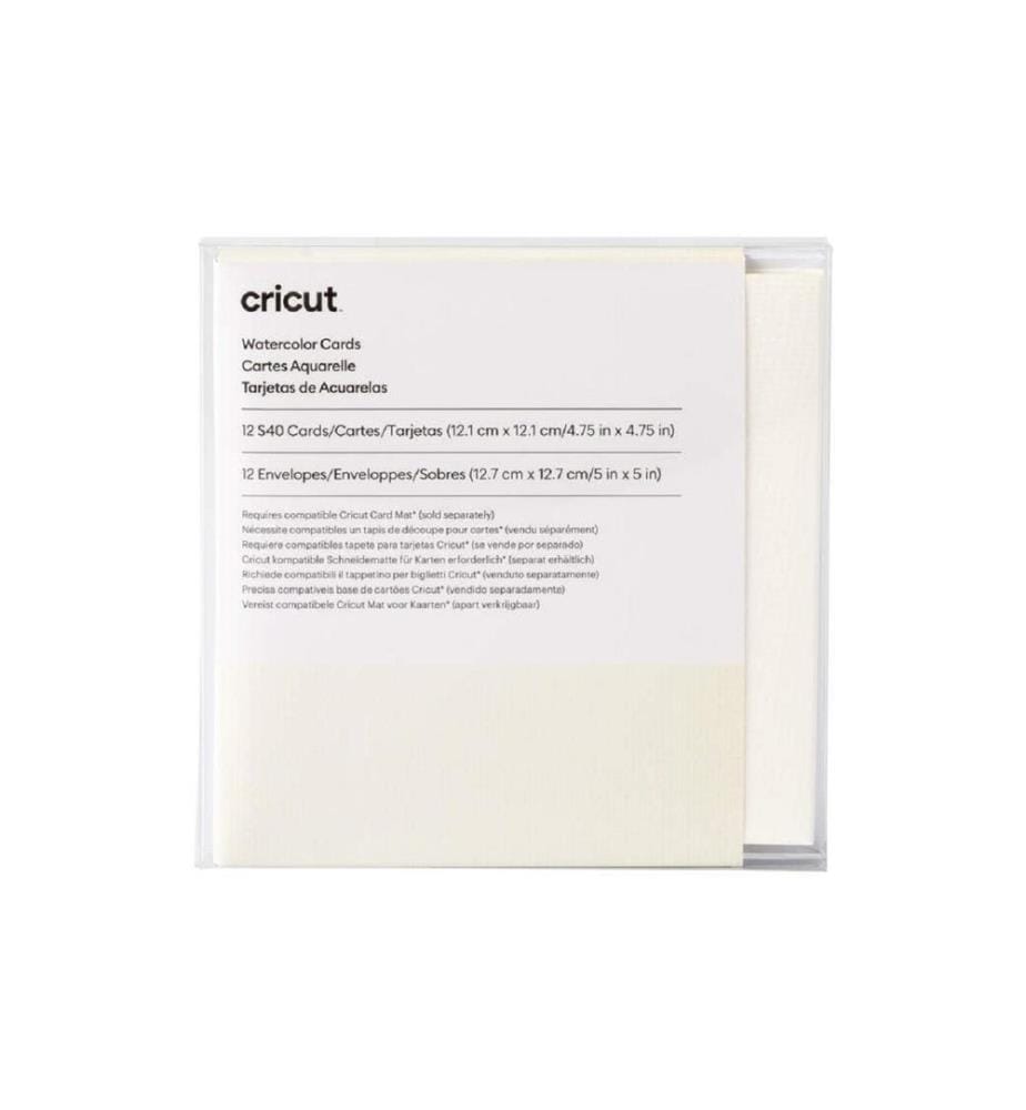 CRICUT - Carte vierge pour peinture à l'eau S40 12 pièces