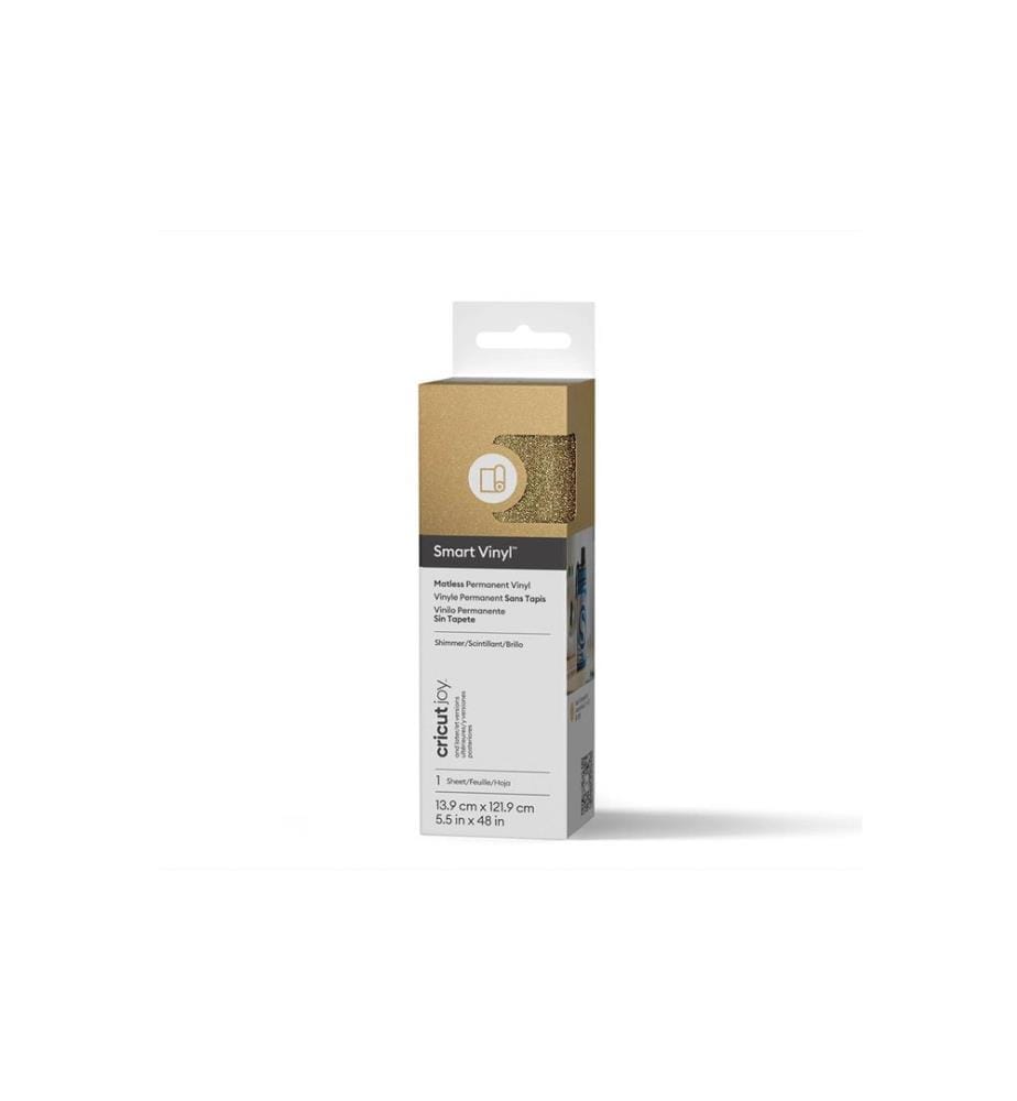 CRICUT - Film de vinyle Joy Permanent 13.9 cm x 121.9 cm L'or scintillant