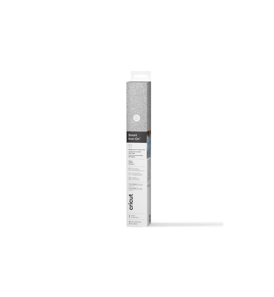 Film thermocollant Cricut Smart Glitter 33 x 91 cm, 1 pièce, Argent