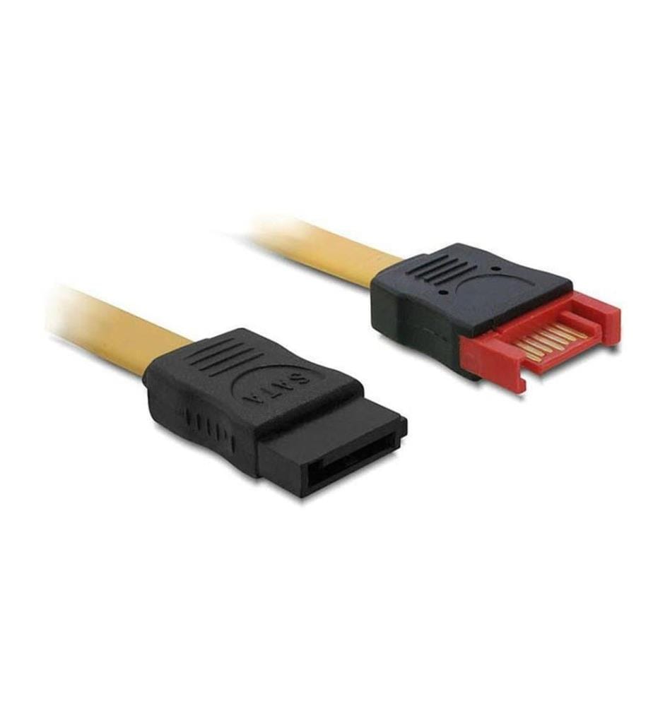 DELOCK - Câble SATA3 jaune, rallonge 1 m