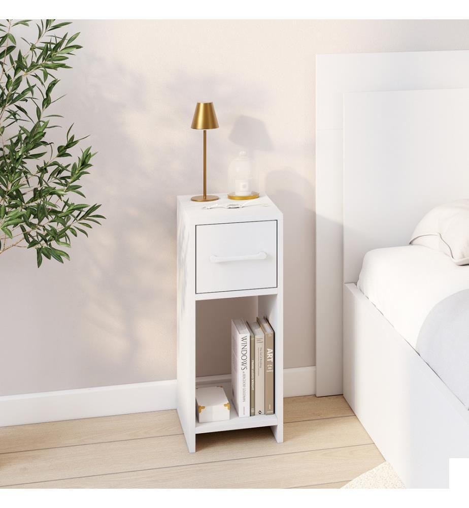 Lot de 2 Tables de chevet Uma 1 tiroir - Blanc