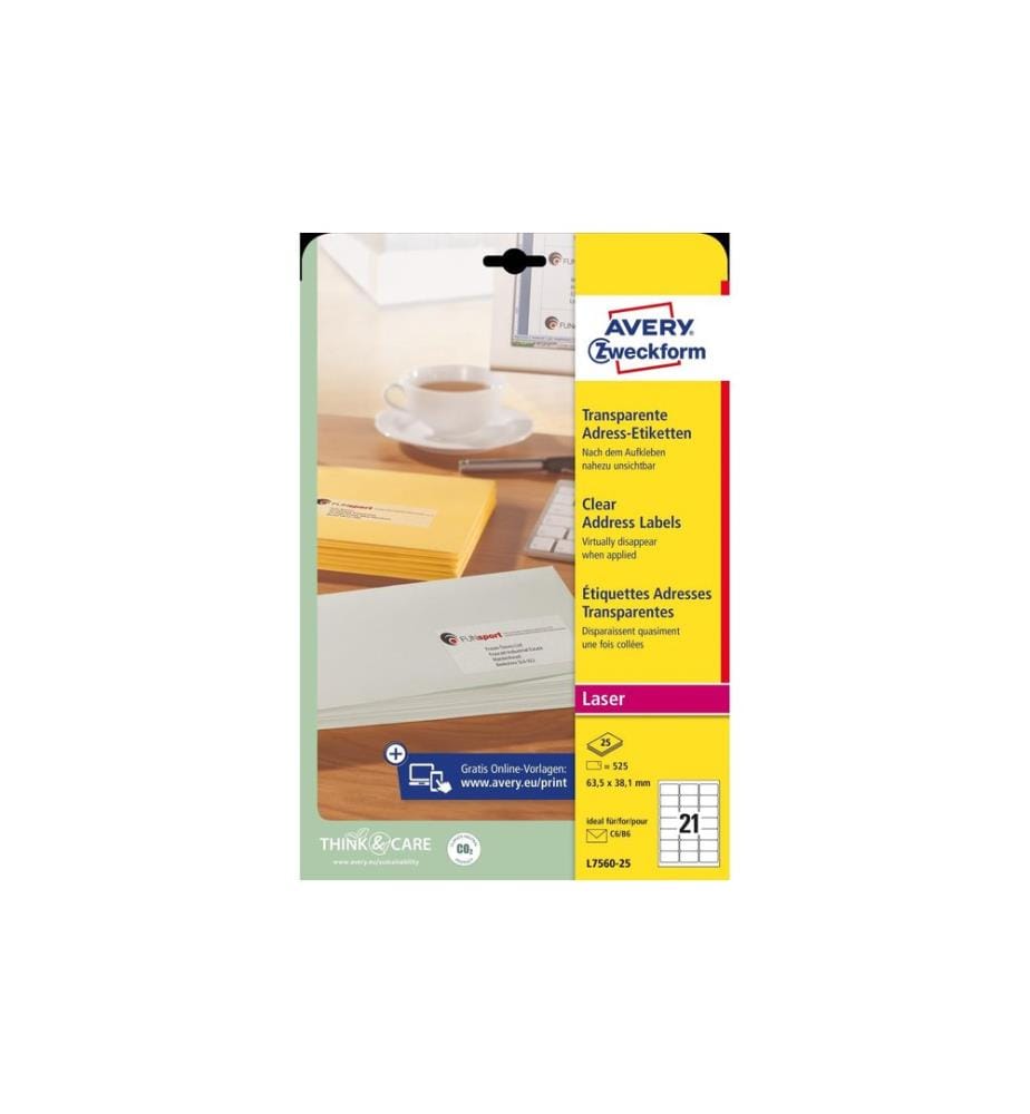 AVERY - Zweckform Étiquettes dexpédition 63.5 x 38.1 mm L7560 étendard