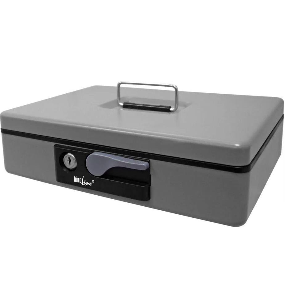 Büroline Caisse à monnaie 30 x 8 x 23 cm Gris
