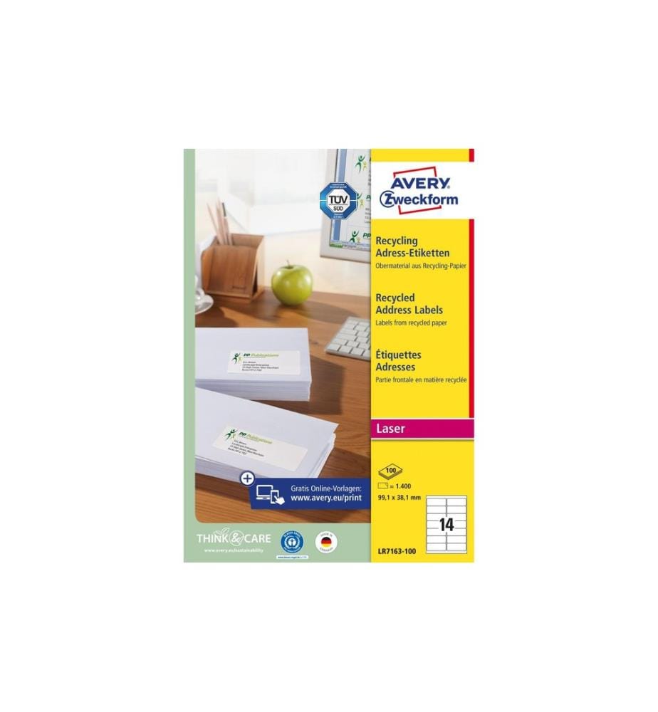 AVERY - Zweckform Étiquettes dadresse 99.1 x 38.1 mm, 100 feuille
