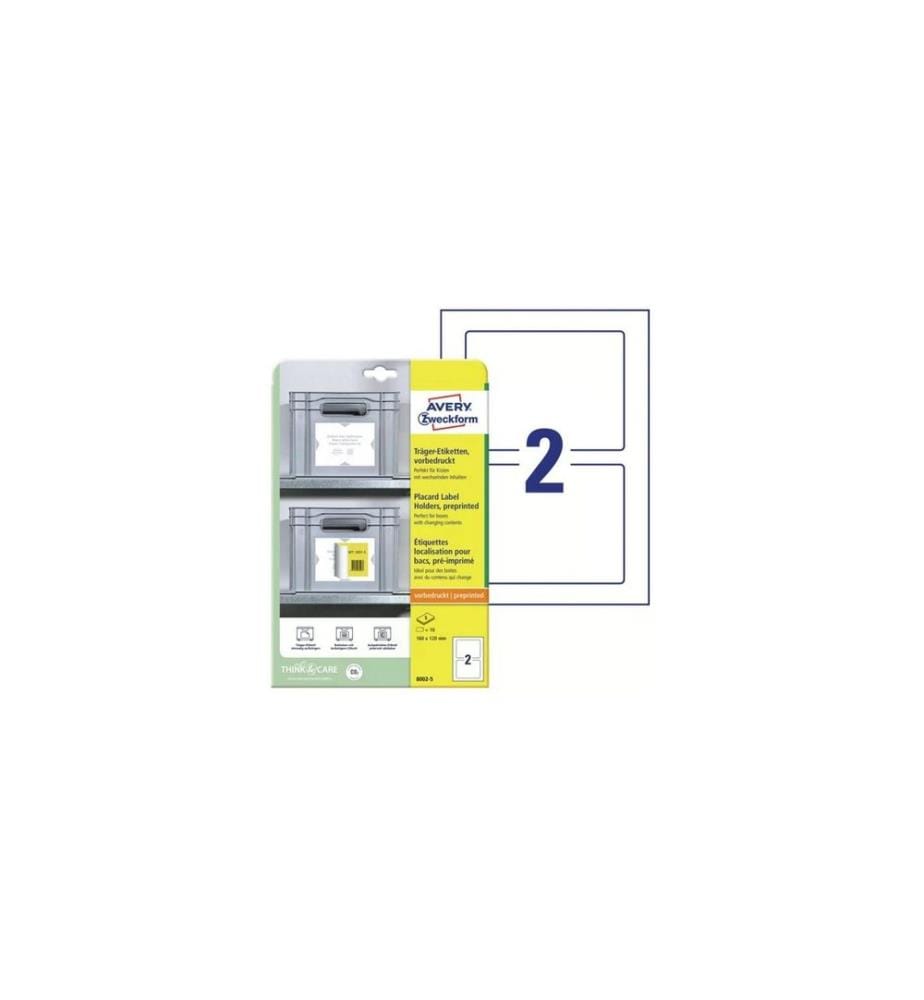AVERY - Zweckform Etiquettes de support 160 x 120 mm, 5 feuilles, 10 pièces