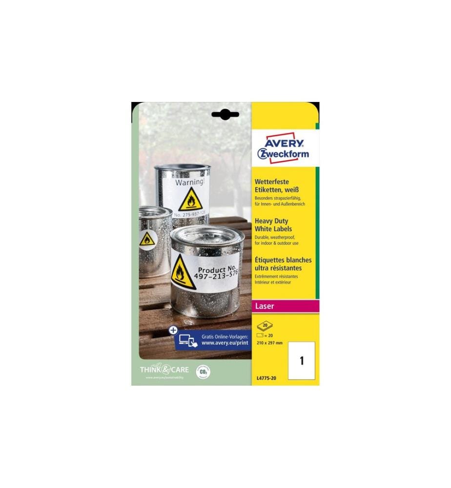 AVERY - Zweckform Étiquettes universelles L4775-20 20 feuilles