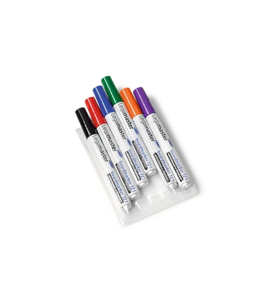 Legamaster - Marqueur pour tableau blanc TZ 1 Lot de 6 Assortis
