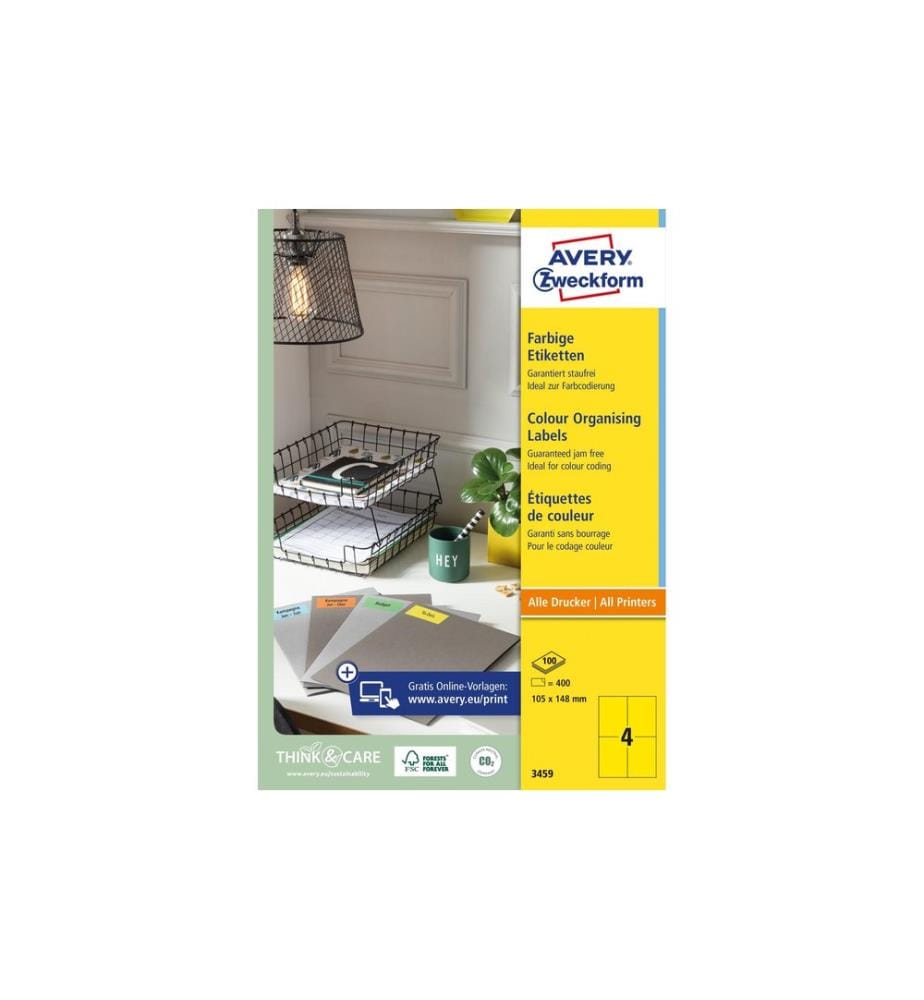 AVERY - Zweckform Étiquettes universelles 3459 105 x 148 mm