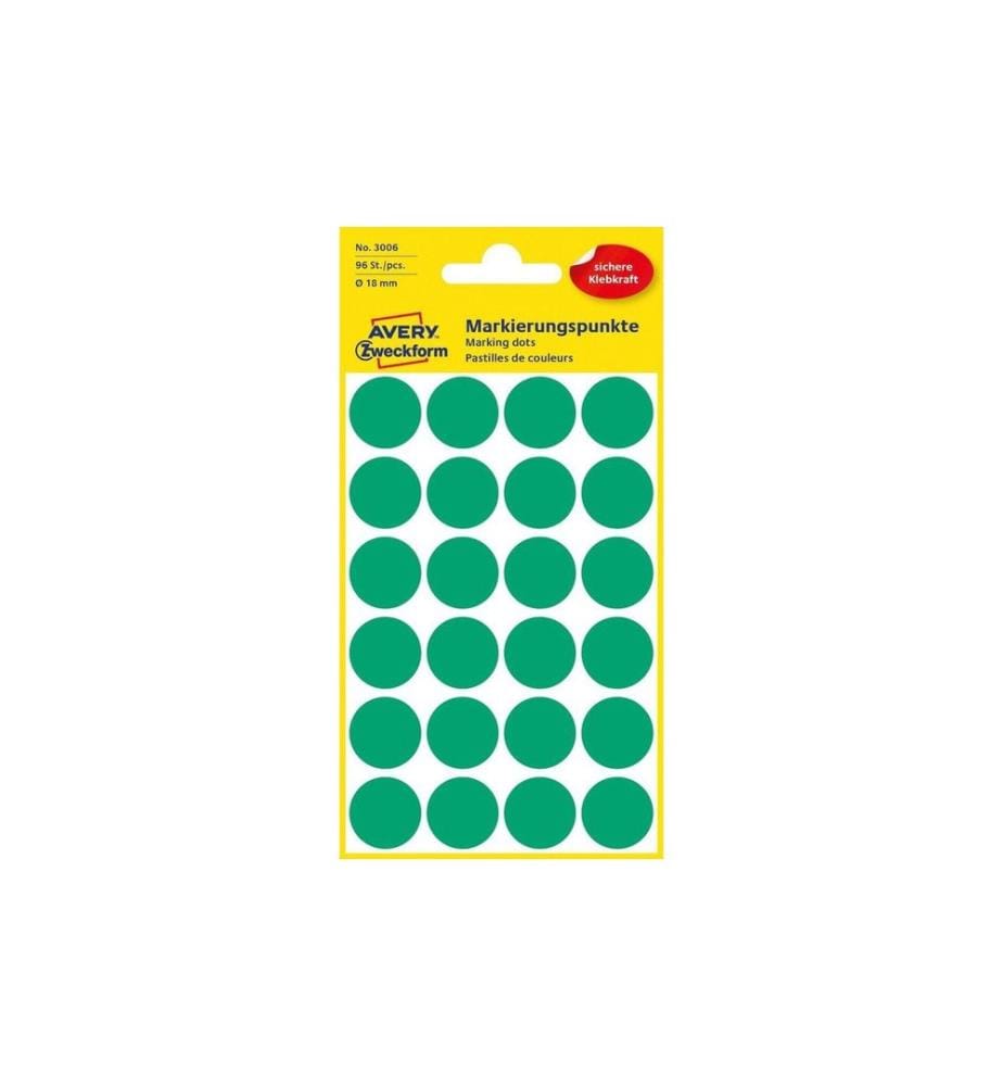 AVERY - Zweckform Pastilles adhésives 18 mm verdoyant