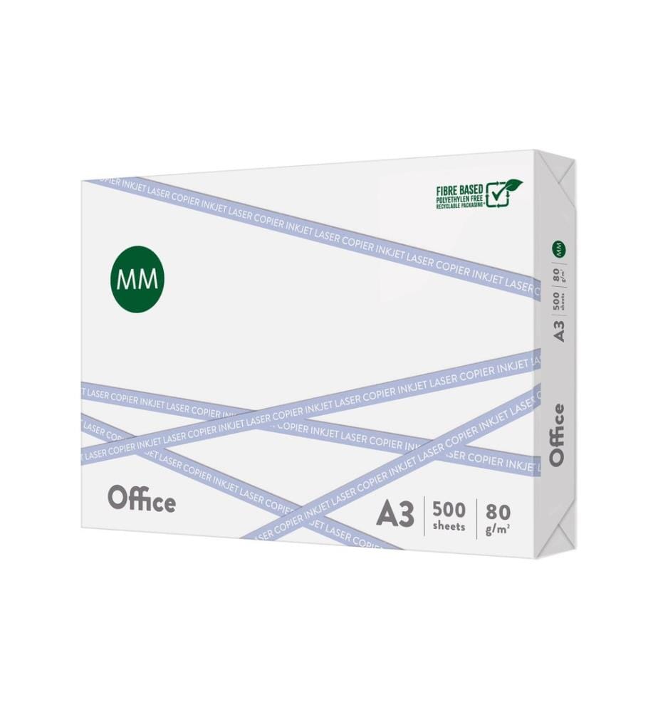 360 - Papier pour photocopie Office A3, Blanc, 80 g/m², 500 Feuille