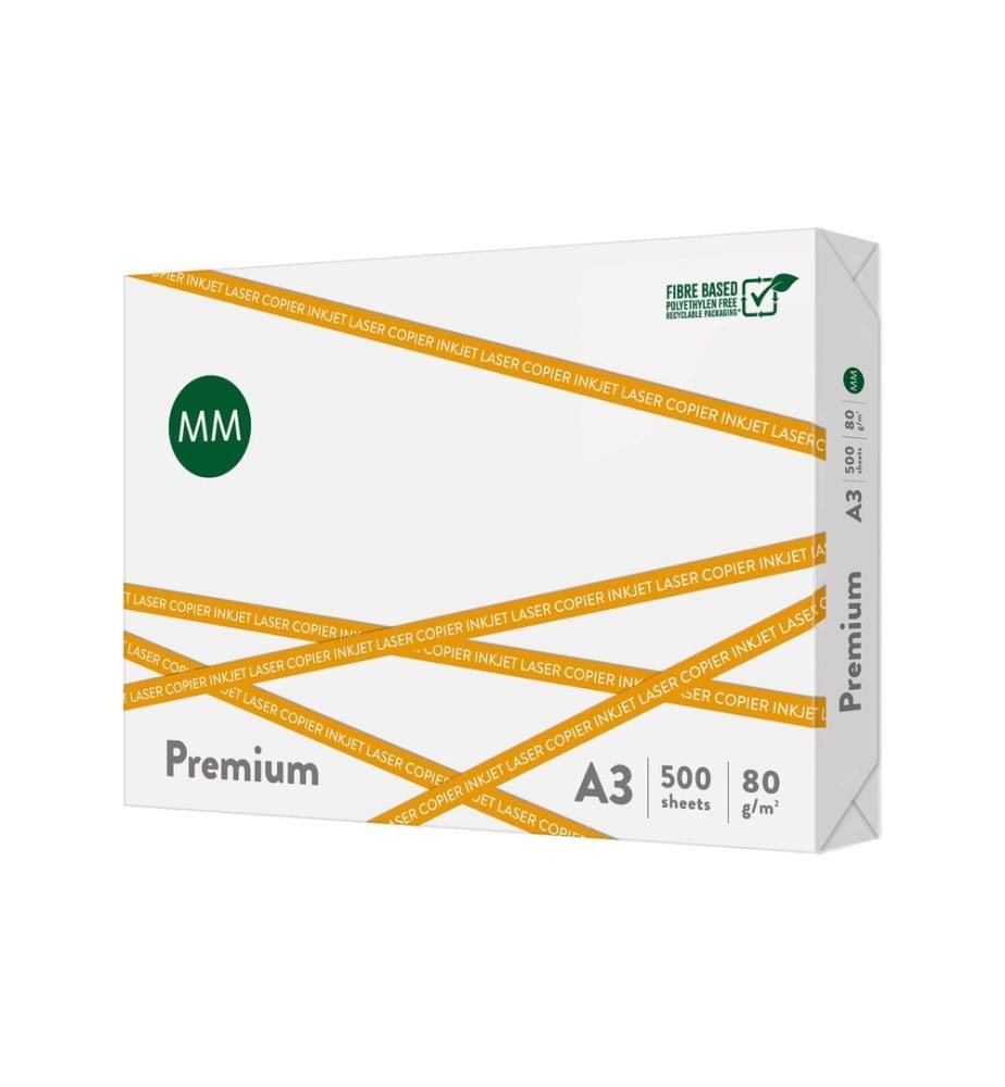 360 - Papier pour photocopie Premium A3, Extra-blanc, 80 g/m², 500 Feuille