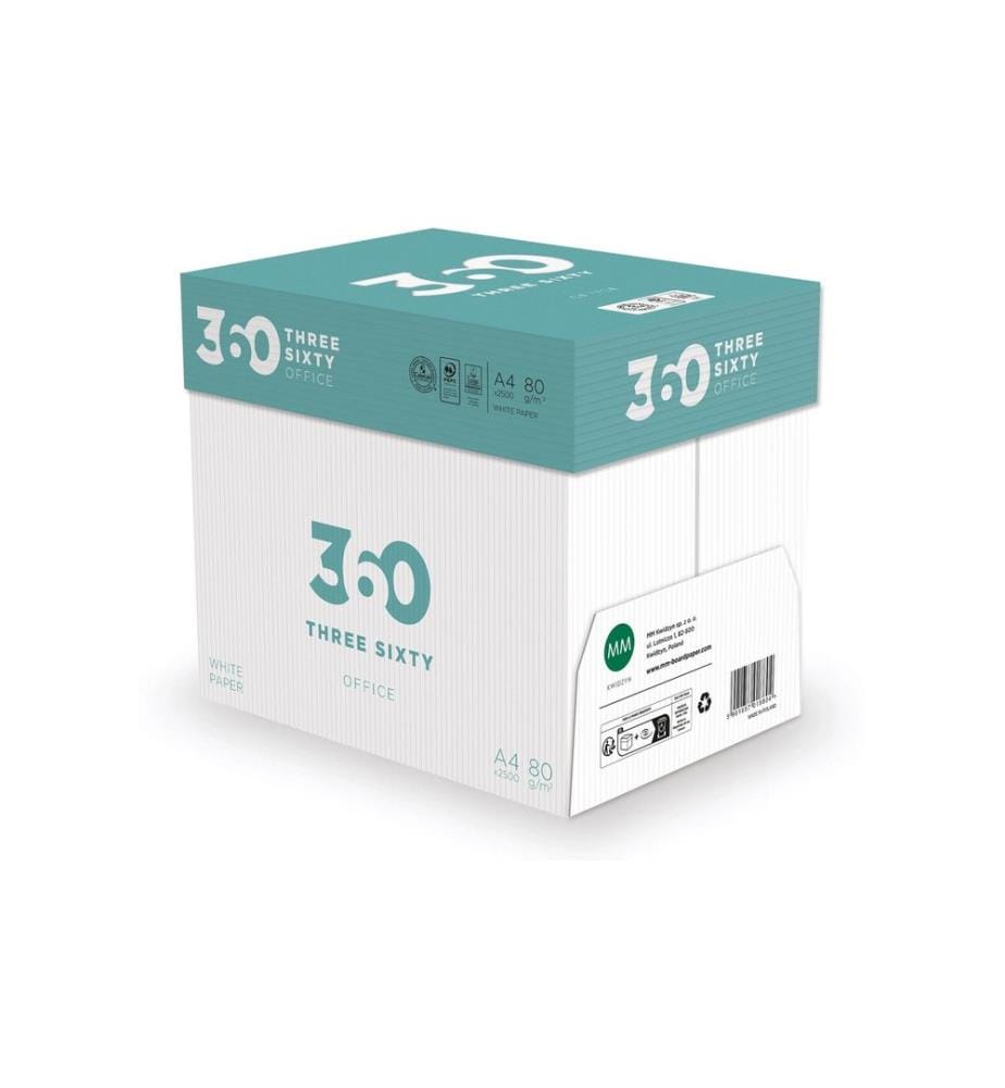 360 - Papier pour photocopie Office A4, Blanc, 80 g/m², 1 palette
