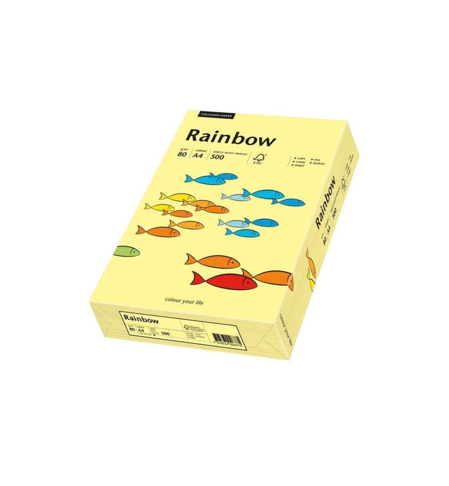 Rainbow - Papier pour photocopie Rainbow - 80 g/m² A4, Jaune clair