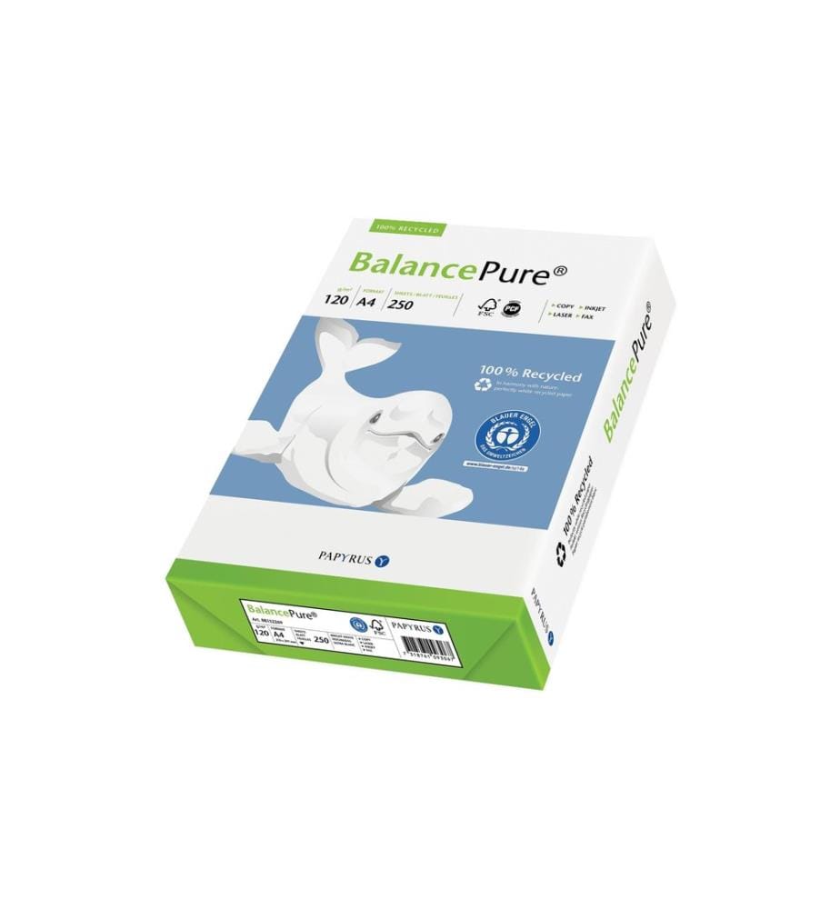 Balancepure - Papier pour photocopie A4, Extra-blanc, 120 g/m², 250 Feuille