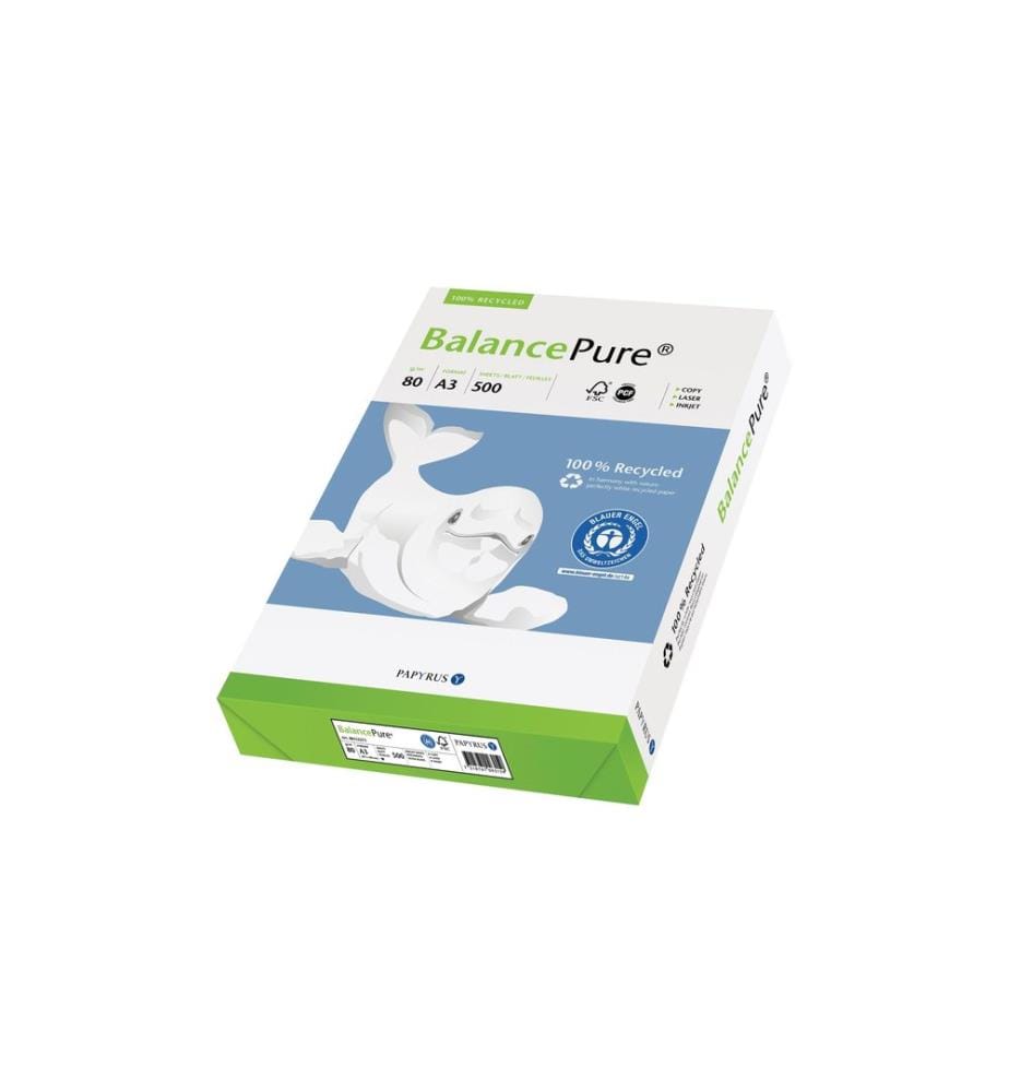 Balancepure - Papier pour photocopie A3, Extra-blanc, 80 g/m², 500 Feuille