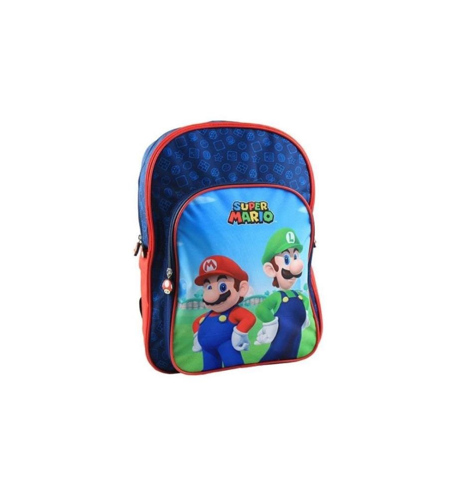 AMSCAN - Cartable Super Mario et Luigi avec deux compartiments