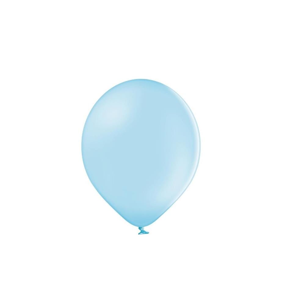 BELBAL - Ballon de baudruche Pastel Bleu clair, Ø 30 cm, 50 pièces