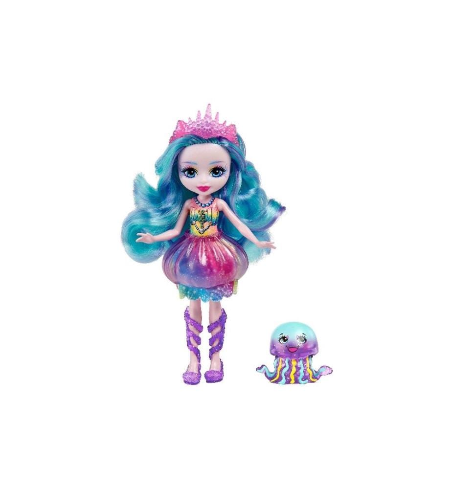 ENCHANTIMALS - Ensemble de pions Poupée Jelanie Jellyfish & Stingley