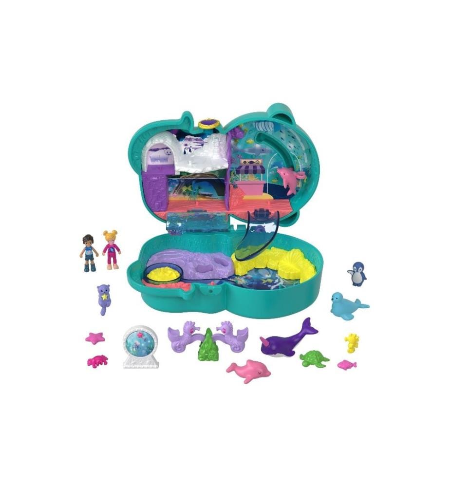 POLLY POCKET - Ensemble de pions Coffret aquarium loutre