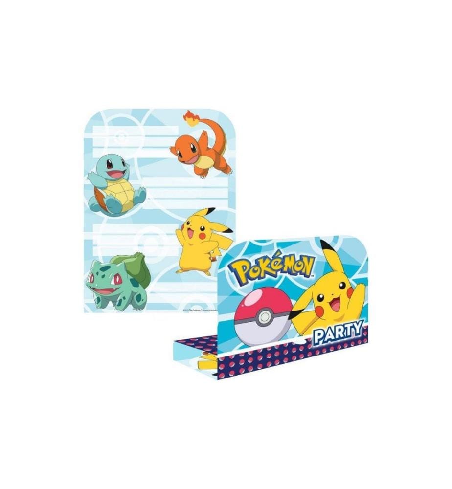 AMSCAN - Carte dinvitation Pokemon 8 Stück