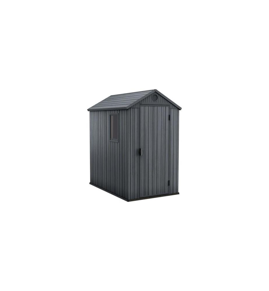 Keter - Abri de jardin Darwin 4 x 6 Gris, plastique/métal