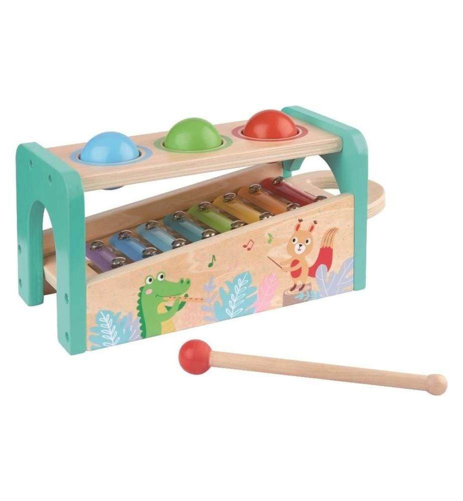 SPIELBA - Holzspielwaren Jouets musicaux Jeu de marteau avec xylophone