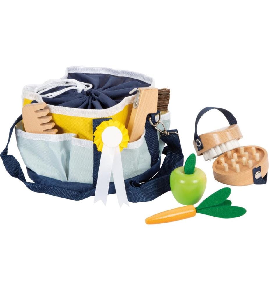 small foot - Jouet Kit de soins pour chevaux avec sac
