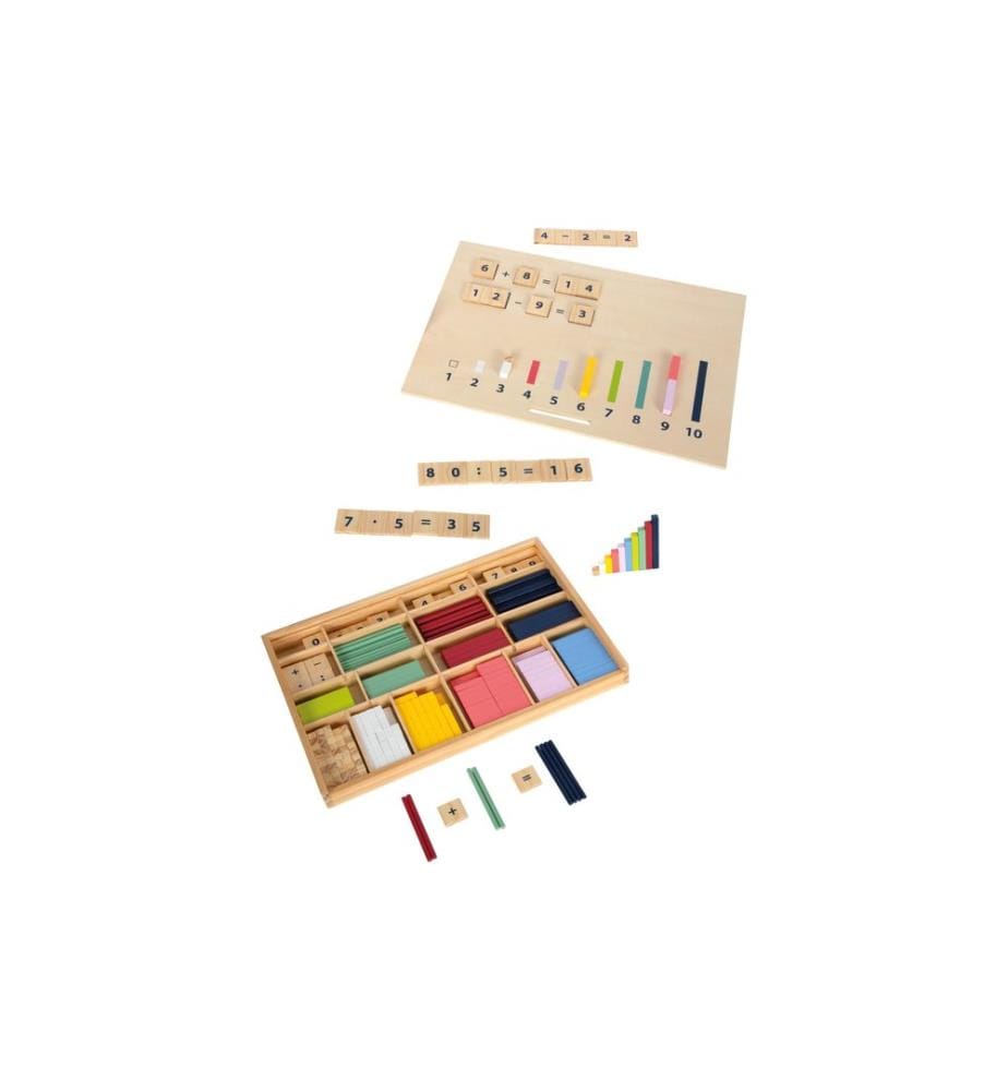 small foot - Boîte d'apprentissage Bâtonnets de calcul avec chiffres Educate FSC 100