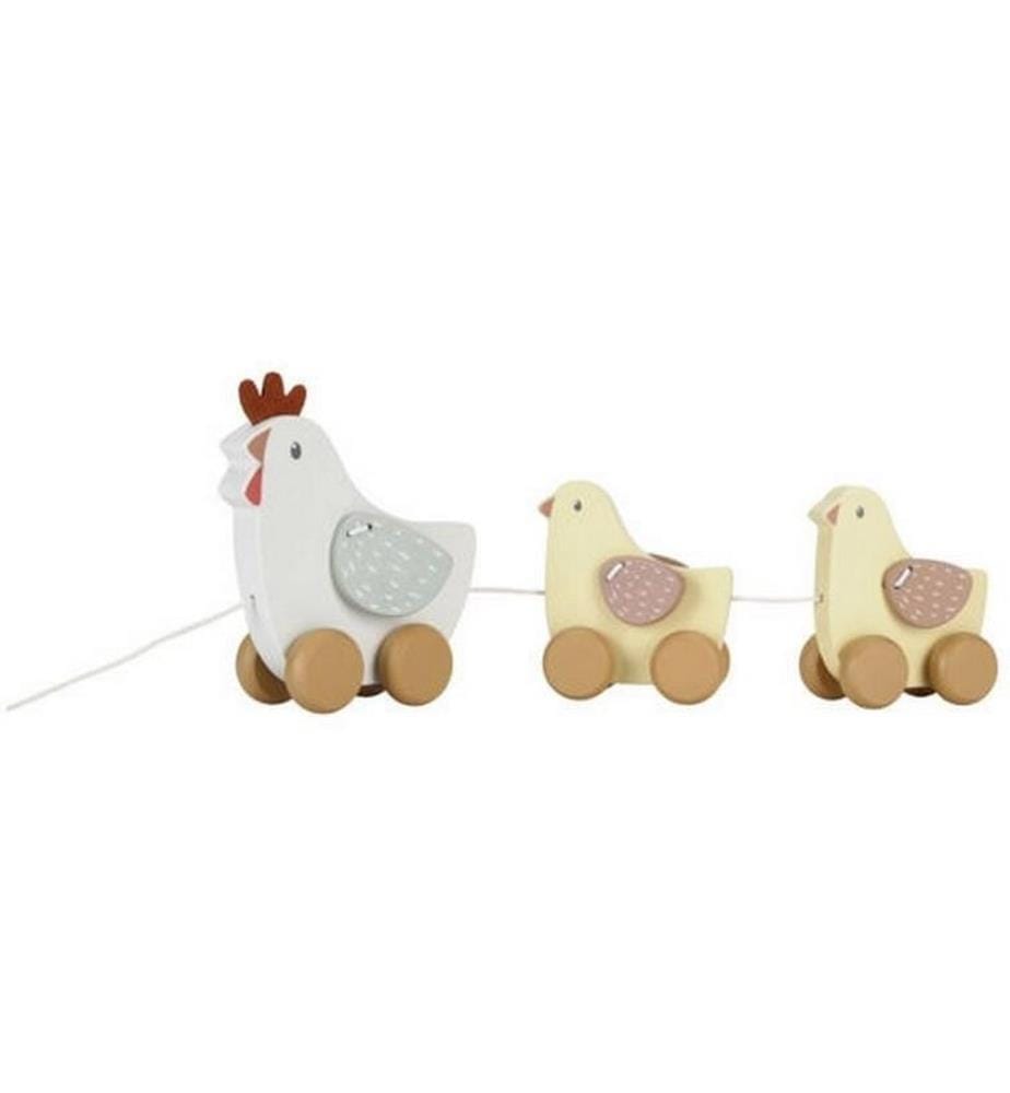 Little Dutch - Jouet à tirer Poulets Little Farm FSC