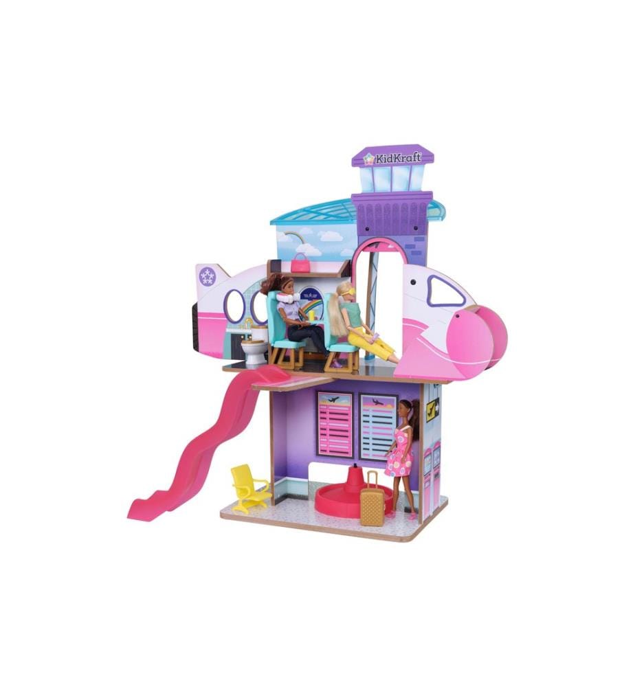 Kid Kraft - Maison de poupées Aéroport et jet 2 en 1