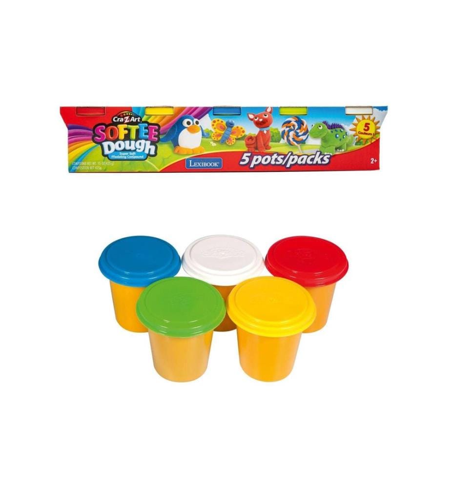 Cra-Z-Art - Jeu de pâte à modeler plastique cinq couleurs classiques