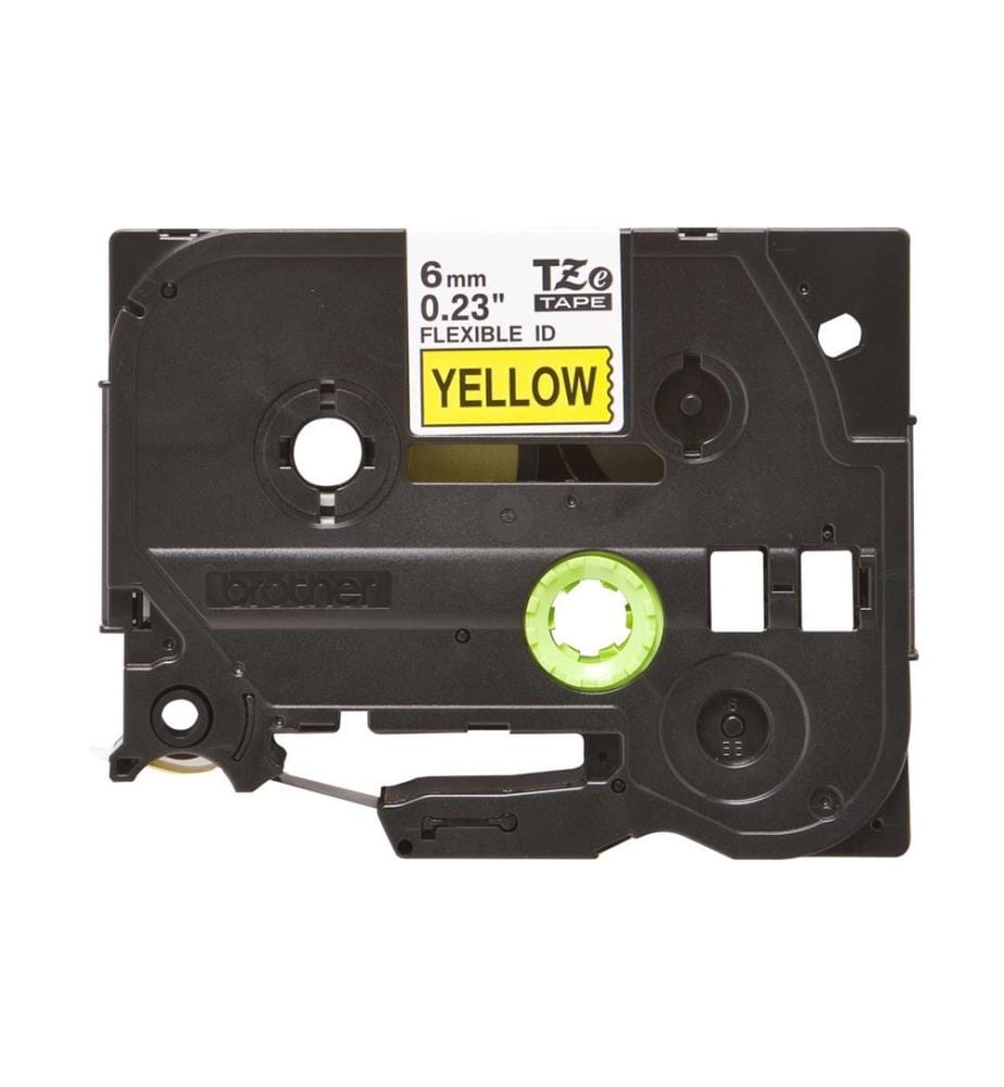 BROTHER - Ruban détiquettes TZe-FX611 Noir sur Jaune