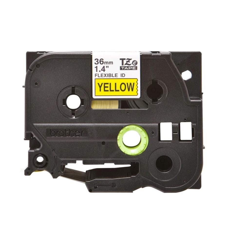 BROTHER - Ruban détiquettes TZe-FX661 Noir sur Jaune