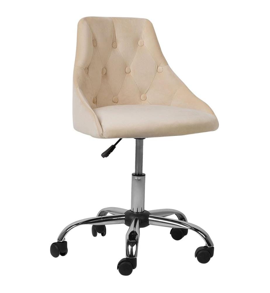 Chaise de bureau PARRISH Velours Beige