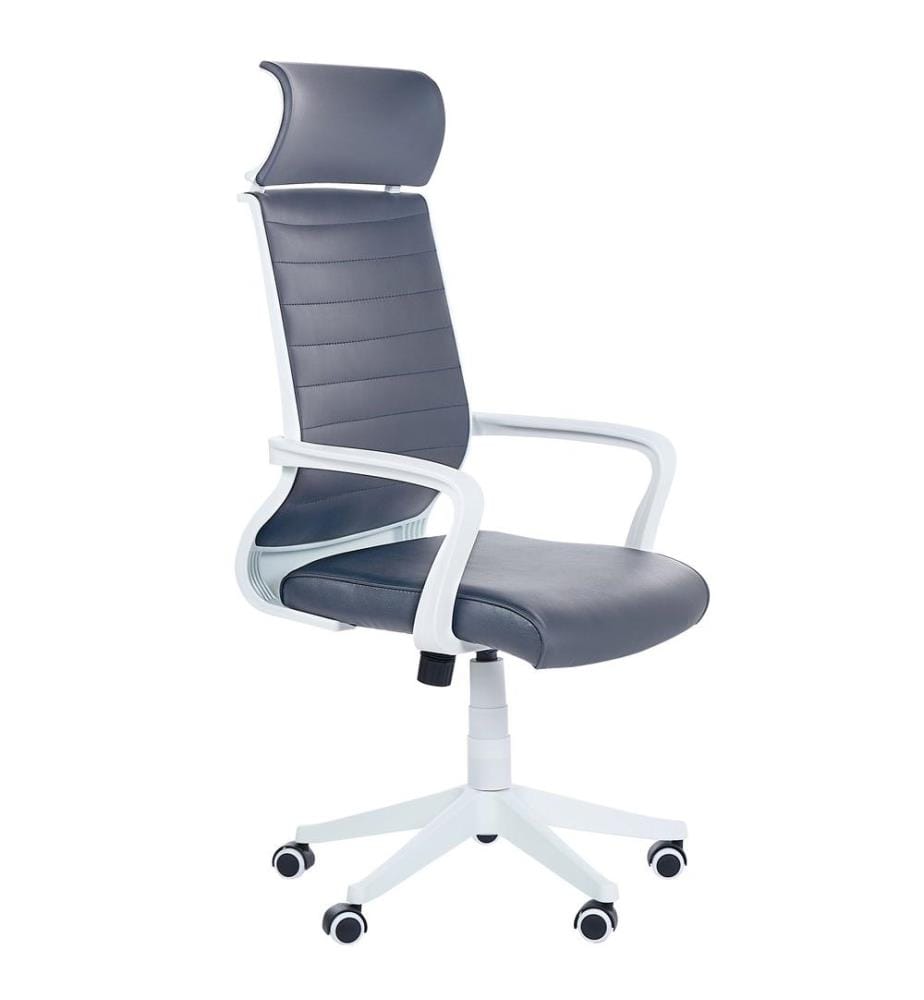 Chaise de bureau LEADER Cuir PU Gris