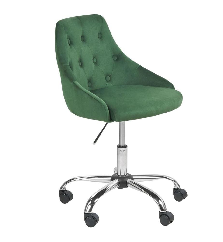 Chaise de bureau PARRISH Velours Vert émeraude