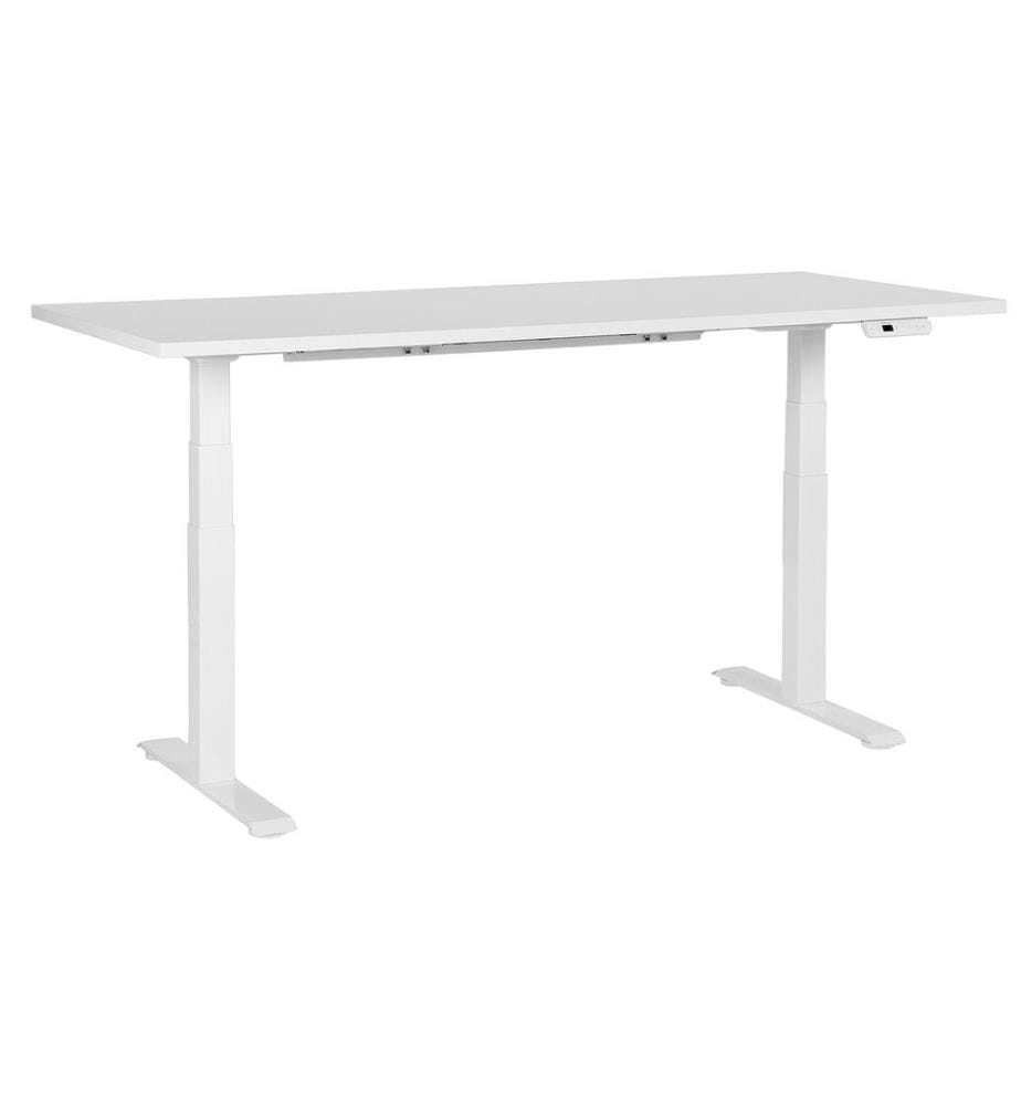 Bureau réglable en hauteur électriquement DESTINES Blanc 180 cm 80 cm