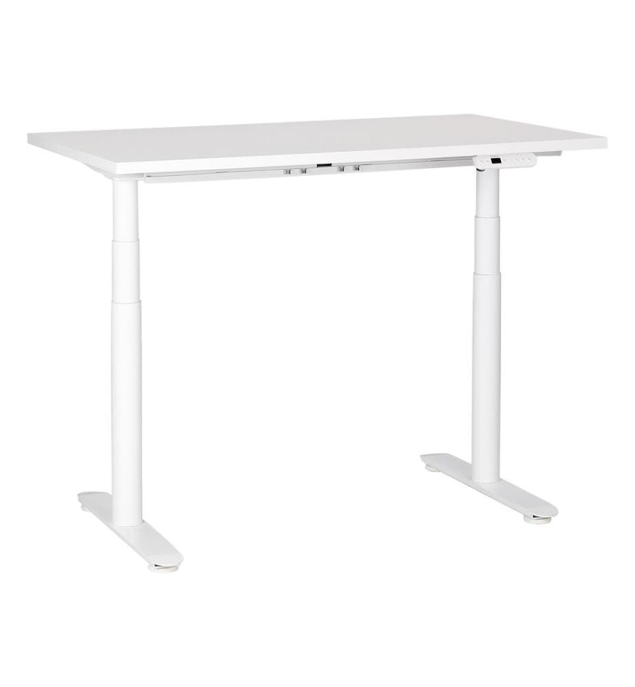 Bureau réglable en hauteur électriquement DESTINAS Blanc 120 cm 72 cm