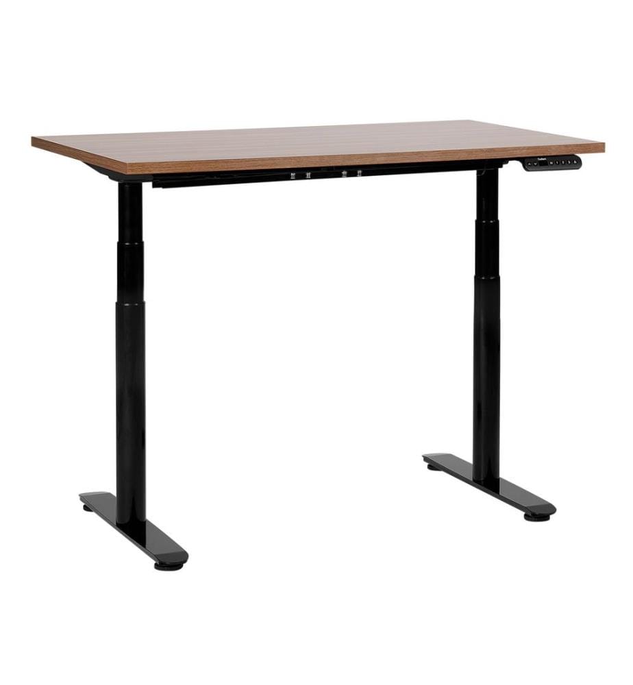 Bureau réglable en hauteur électriquement DESTINAS Marron/noir 120 cm 72 cm