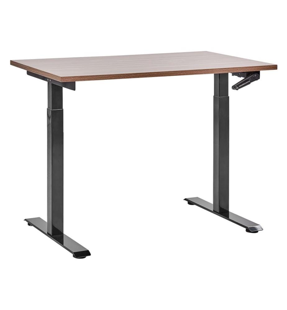 Bureau réglable en hauteur manuellement DESTINES Marron/noir 120 cm 72 cm