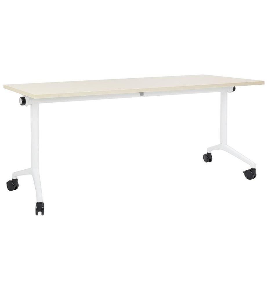 Bureau pliable CAVI Marron clair 180 cm 60 cm avec roues